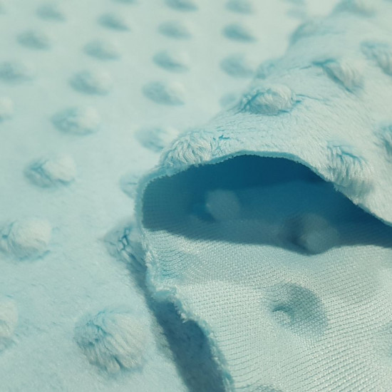 Fleece Extra Minky Dot fabric - Extra quality minky fleece fabric and superior weight of 380gr/m2 with embossed buttons in polyester material very pleasant to the touch. It is an ideal fabric to make blankets, cushions, baby lullabies, bedspreads, sens