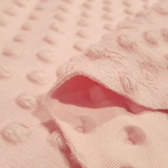 Fleece Extra Minky Dot fabric - Extra quality minky fleece fabric and superior weight of 380gr/m2 with embossed buttons in polyester material very pleasant to the touch. It is an ideal fabric to make blankets, cushions, baby lullabies, bedspreads, sens