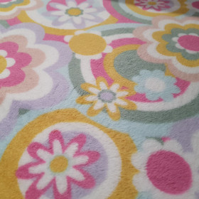 Coral Fleece Floral Shapes Colors