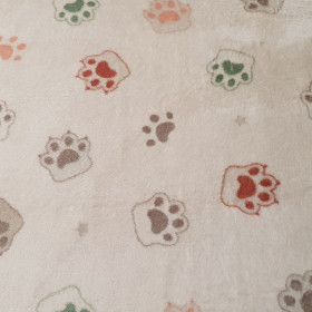 Coral Fleece Footprints Stars