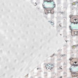 Tela Polar Minky Botones Ositos Nubes - Tela de polar con botones haciendo relieve, también llamada tela Minky. Es una tela muy suave y amorosa, con botones haciendo relieve en la parte frontal y un dibujo estampado digital de ositos, nubes, estrellas... 