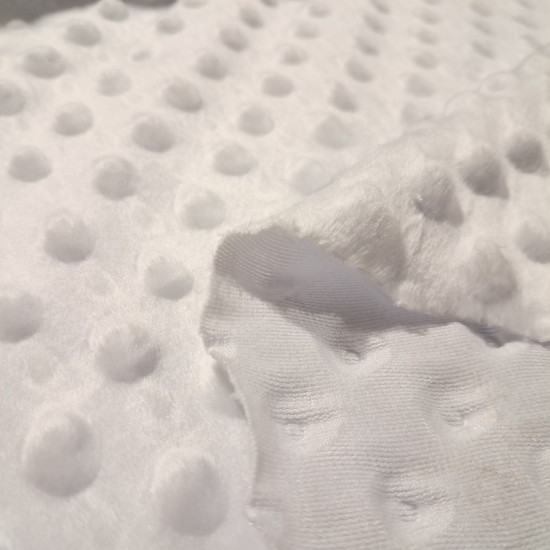 Tela Polar Minky Botones - Tela de polar tipo Minky suave y calentita con protuberancias o botones en relieve. Esta tela es ideal para la confección de arrullos para bebé, mantas infantiles, fundas para el carrito… y mucho más La tela mide 150