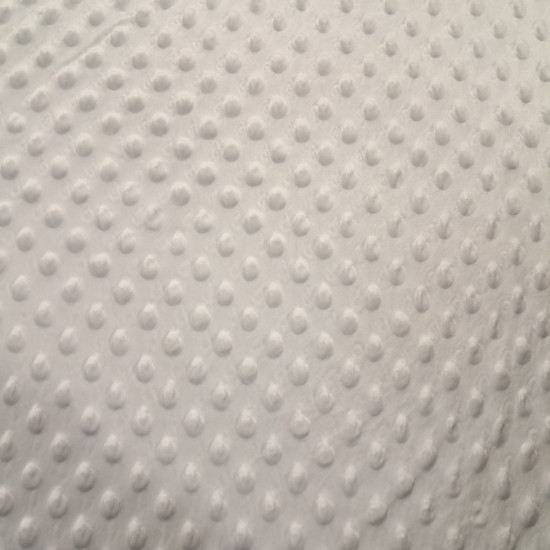 Tela Polar Minky Botones - Tela de polar tipo Minky suave y calentita con protuberancias o botones en relieve. Esta tela es ideal para la confección de arrullos para bebé, mantas infantiles, fundas para el carrito… y mucho más La tela mide 150