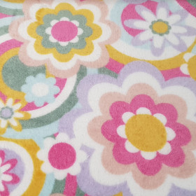 Coral Fleece Floral Shapes Colors