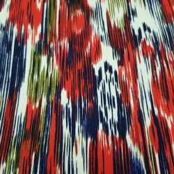 Cotton Jersey Stripes Strokes Red