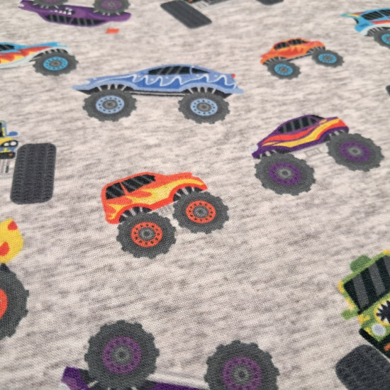 grey-melange-monster-trucks-brushed-sweatshirt-fabric