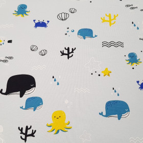 Cotton Jersey Octopus Whales