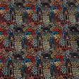 Punto Camiseta Pantera Escondida Helda - Tela de punto camiseta algodón con dibujos de estampado animal print variado y siluetas de pantera disimulada en la trama de la tela. La tela mide 150cm de ancho y su composición 95% algodón - 5%
