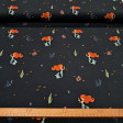 Cotton Jersey Sirens fabric Cotton Jersey Sirens fabric - Cotton jersey fabric with a digital print featuring mermaids, seaweed, and starfish on a dark blue background. The fabric is 140 cm wide and is made of 95% cotton and 5% elastane.