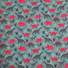 Punto Camiseta Dinosaurios Verde Rojo