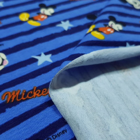 Cotton Jersey Disney Mickey Stripes