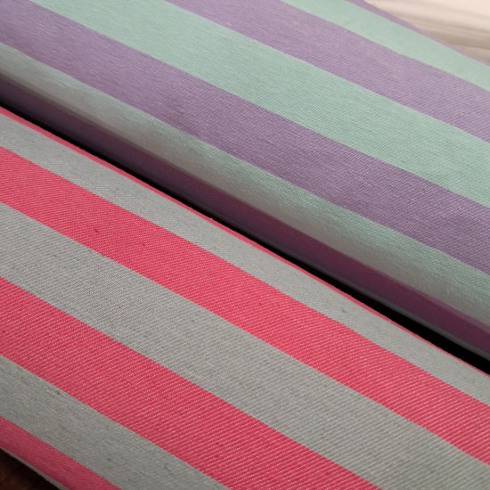 Two-tone striped twill fabric from the Estela collection