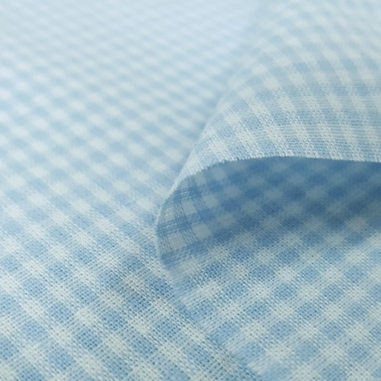 Gingham Cotton 2mm fabric - Cotton fabric with a 2mm Vichy square pattern. The fabric is 145cm wide and its composition is 100% cotton.