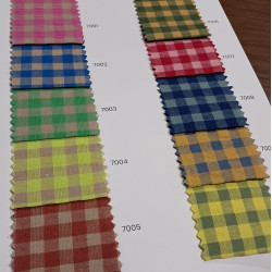 Vichy Seersucker 100% Algodón Cuadros 7mm