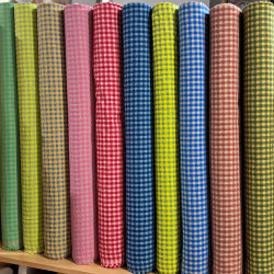 Vichy Seersucker 100% Algodón Cuadros 7mm