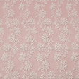 Tela Algodón Brocado Flores - Tela de algodón brocada con dibujos de flores donde predominan en color rosa y blanco. Es una tela muy indicada para ceremonias, confecciones infantiles y decoración. La tela mide 140cm de ancho y su composición 100%