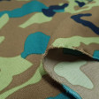 Burlington Camouflage fabric - Burlington / Bi-stretch fabric with camouflage print in green tones. The fabric is 150cm wide and its composition 100% polyester.