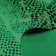 Lycra Snake Green fabric - Stretch lycra fabric with snake skin motifs in black and green. The snake lycra fabric is ideal for dressmaking, for dancing, shows ... The fabric is 150cm wide and 92% polyester - 8% spandex.