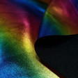 Lycra Bright Rainbow fabric - Elastic and bright lycra fabric with a multicolored pattern imitating the rainbow. A great fabric for costumes with a lot of brightness and for dance or rhythmic gymnastics, for example. The fabric is 150cm wide and