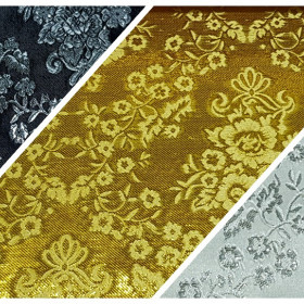 Jacquard Lurex Flowers