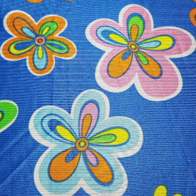 Tela Rasete Flores Hippies | Tienda de telas Textil Siles