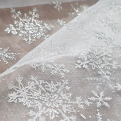 Organza White Ice Flakes