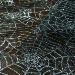 Organza Telarañas Purpurina