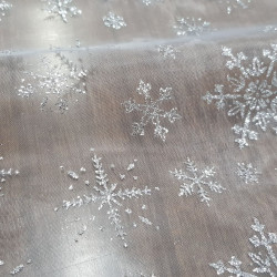 Organza White Ice Flakes