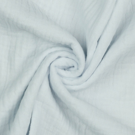 Double Gauze Plain Organic fabric - Double gauze or muslin fabric made of organic cotton (GOTS) in plain colors. The double gauze fabric is widely used in the care of babies and children's garments, as well as in the manufacture of light and fresh dres