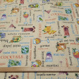 Canvas Cocktail fabric - Decorative canvas fabric with cocktail-themed drawings where various combinations of drinks and their names appear. The fabric is 280cm wide and its composition is 70% cotton - 30% polyester.