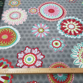 Canvas Large Flowers Colors Gray Canvas Large Flowers Colors Gray