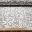 Canvas Baroque Ornamental fabric - Decorative canvas fabric with white ornamental drawings on a rustic culla-like background. Canvas is an ideal fabric for decorations and making accessories such as cushions, bags, purses, and much more ... The fabric