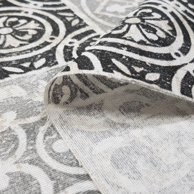 Loneta Rajolería Blanco Negro Loneta Rajolería Blanco Negro