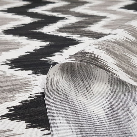 Canvas Zig-Zag fabric - Canvas fabric in gray and black tones in a zig-zag shape that will give you a lot of play with the decoration of your home or business.