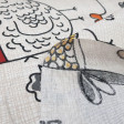 Canvas Chickens fabric - Decorative canvas fabric with large drawings of chickens and roosters. The fabric is 280cm wide and its composition is 70% cotton - 30% polyester