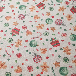 Loneta Algodón Culla Navidad Galletas Jengibre