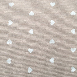 Loneta Corazones Blancos