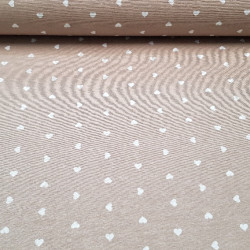 Loneta Corazones Blancos Loneta Corazones Blancos