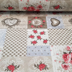 Loneta Corazones y Rosas Loneta Corazones y Rosas