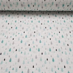 Loneta Gotas Lluvia Loneta Gotas Lluvia