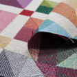 Gobelin Rhombus Patrick fabric - Decorative gobelin fabric with colored rhombus patterns forming a mosaic. A strong and resistant jacquard fabric ideal for decorating home spaces, making cushions, bedspreads, bags and much more ... The fabric is 280
