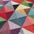 Gobelin Diamonds Mosaic fabric - Decorative gobelin fabric with drawings of diamonds forming a beautiful mosaic of colors. Gobelin is a strong and resistant jacquard-type fabric ideal for home decoration, making cushions, bedspreads, bags, toiletry bags