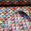 Tela Gobelino Rombos Mosaico - Tela gobelino decorativa con dibujos de rombos formando un precioso mosaico de colores. El gobelino es una tela fuerte y resistente tipo jacquard ideal para la decoración del hogar, confección de coji