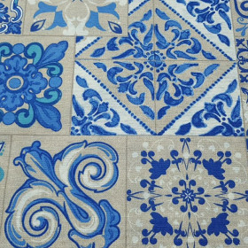 Canvas Blue Hydraulic Mosaic