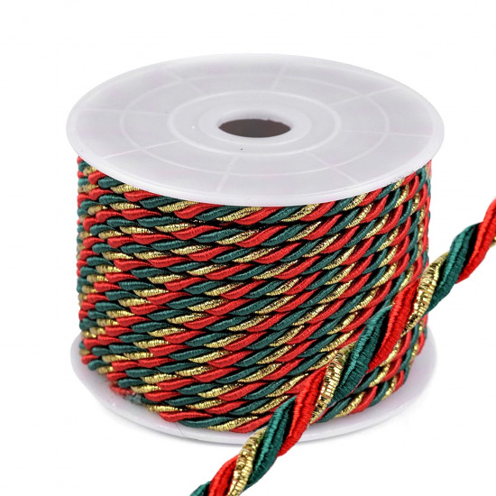 Cordón Trenzado Lurex 3mm - Bonito cordón trenzado lurex dorado de 3mm, ideal para decoraciones, usado también en tapicería, empaquetado de regalos, decoraciones navideñas...
