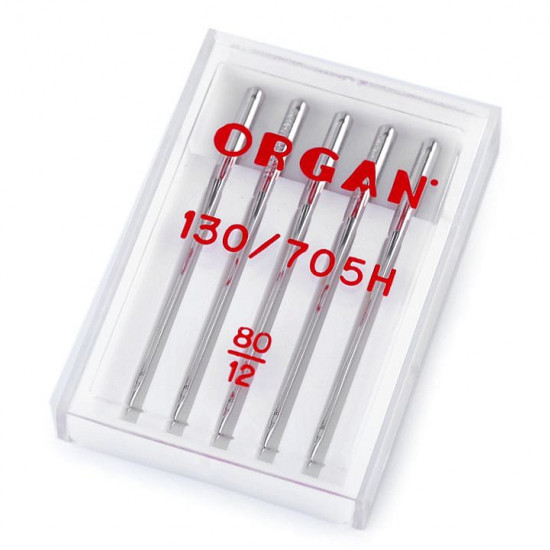 Agujas Coser Universal Organ - Blister de 5 agujas universales de la marca japonesa Organ, para coser la mayoría de tejidos y materiales. Las agujas Organ son adecuadas para la gran mayoría de máquinas de coser domésticas. En el blister s