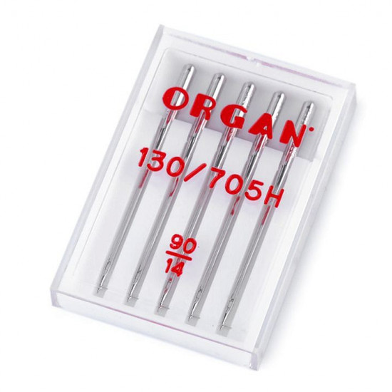 Universal Organ Machine Needles - Blister of 5 universal needles from the Japanese brand Organ, to sew most fabrics and materials. Organ needles are suitable for the vast majority of household sewing machines. The blister includes 5 needles of th