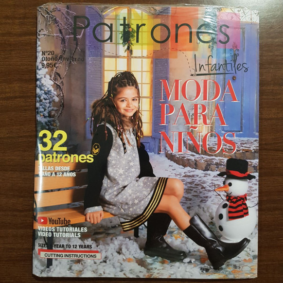 Patrones Infantiles 20 Magazine - Magazine of Patrones Infantiles Nº20 - Includes 32 patterns for the little ones, for the autumn/winter season in sizes from 1 to 12 years old and video tutorials on YouTube Spanish Edition
