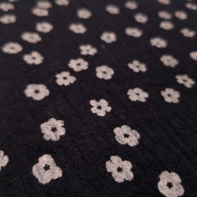 Double Gauze White Flowers