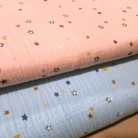 Doble Gasa Lunas Estrellas